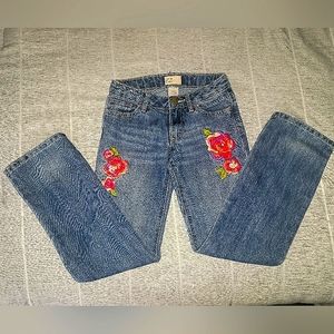 Girls GAP Denim Embroidered Jeans 7